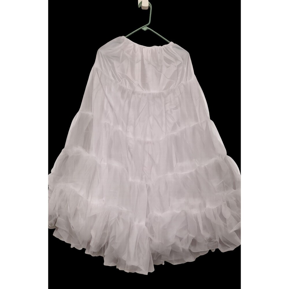 Petticoat Underskirt Crinoline Slip Tutu Circle Skirt Prom Bridal  White 35 In